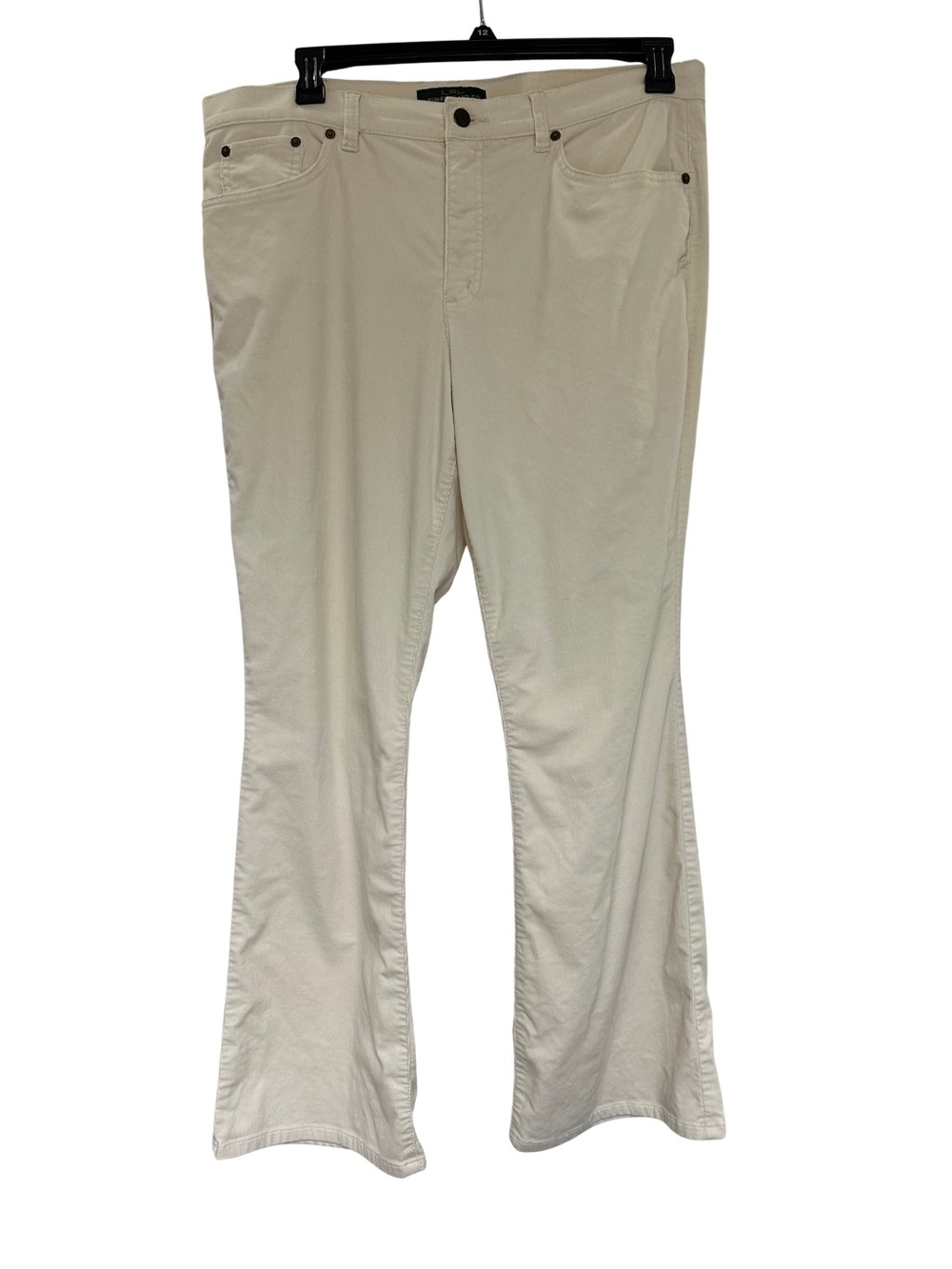 Lauren Jeans Co Ralph Lauren Ivory Corduroy Bootcut Pants 14